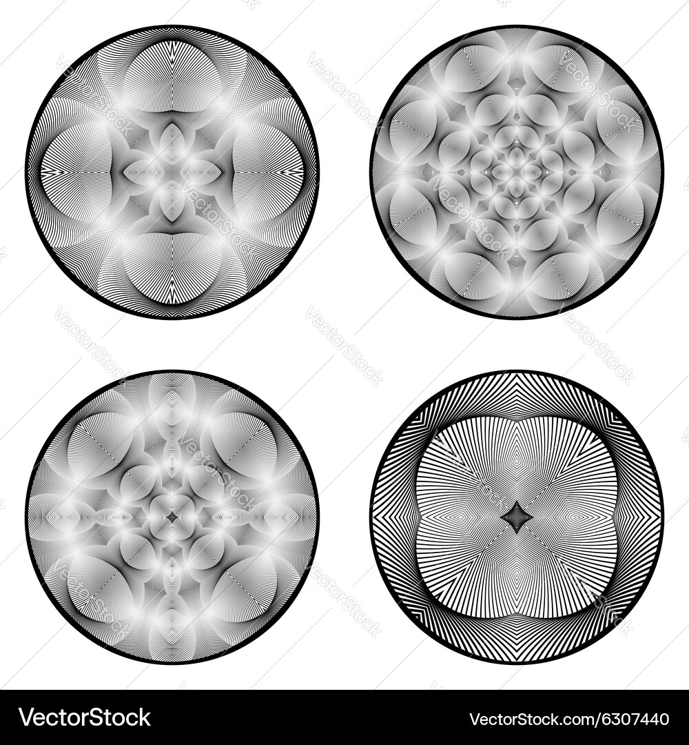 A set of design circle elements Vector Image