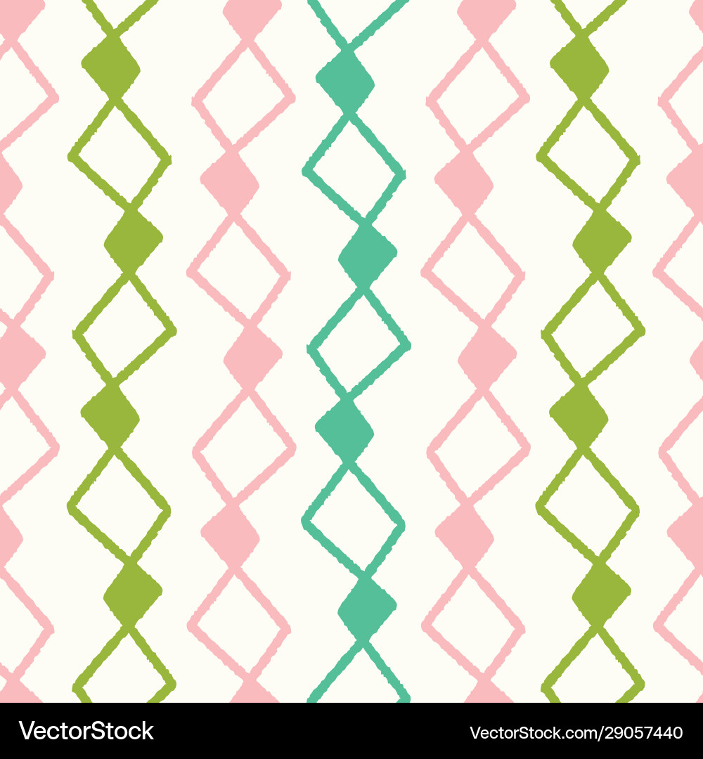 Abstract diamond stripe seamless repeat pattern vector image