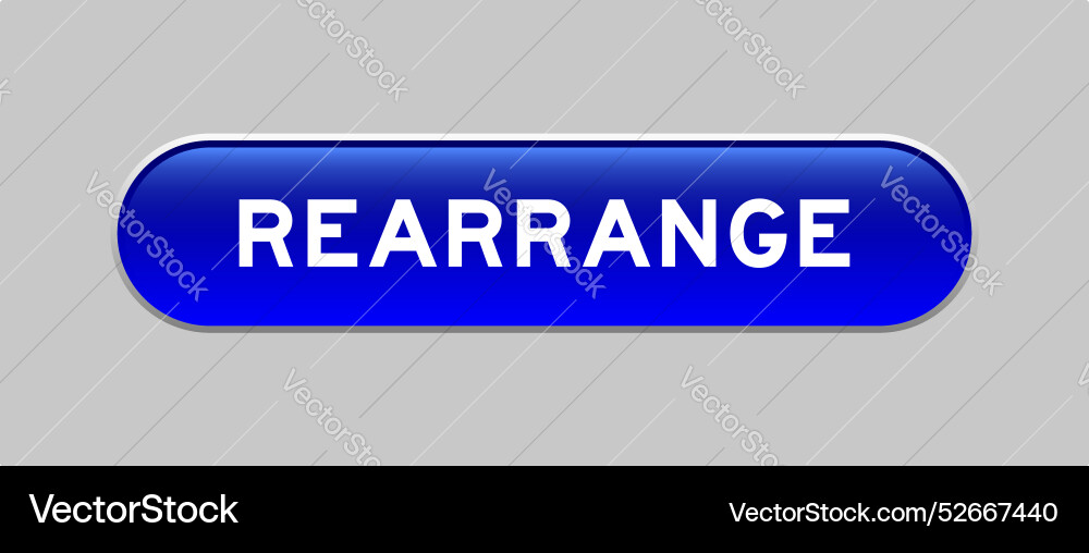 Blue color capsule shape button with word Blue color capsule shape button with word vector image
