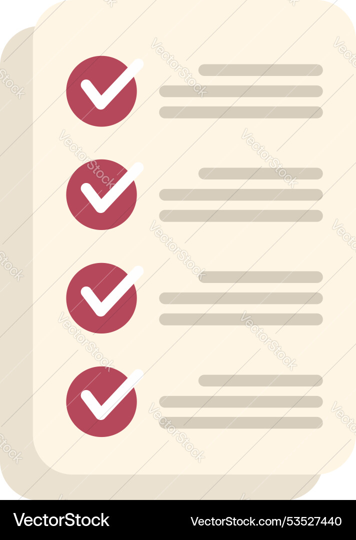 Checklist showing completing tasks with check Checklist showing completing tasks with check vector image