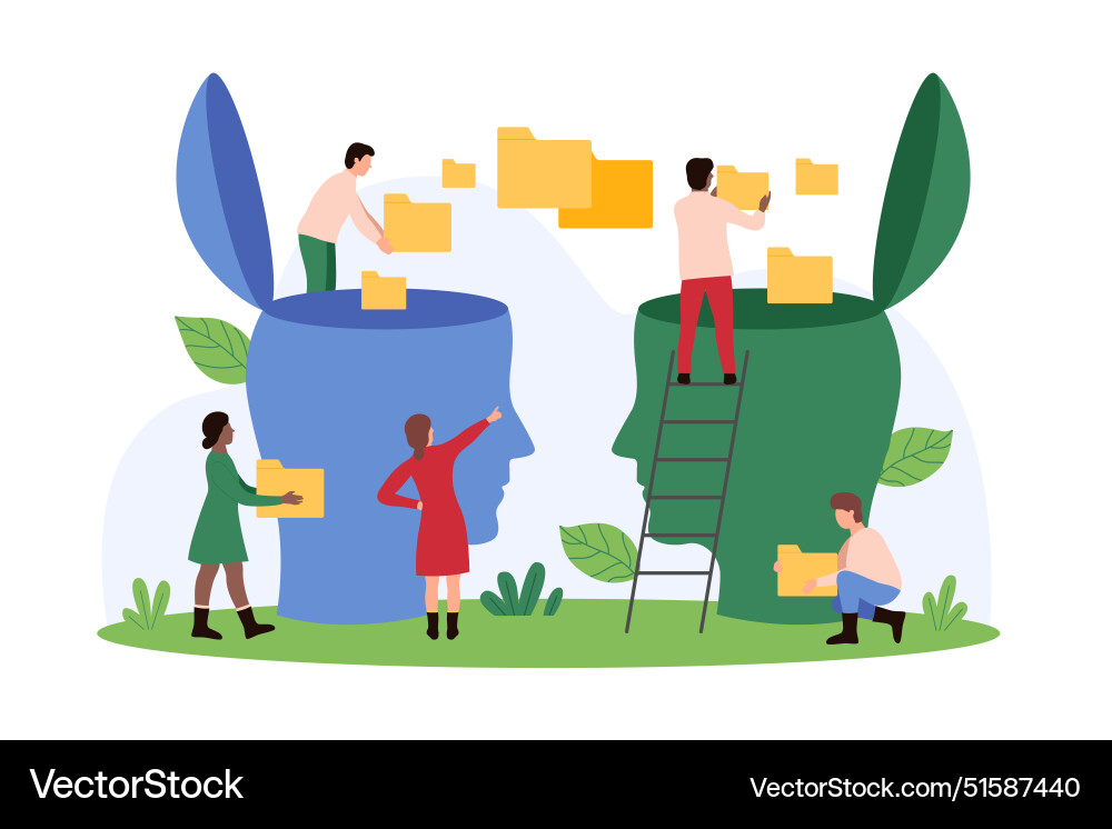 Data exchange progress information and knowledge Data exchange progress information and knowledge vector image