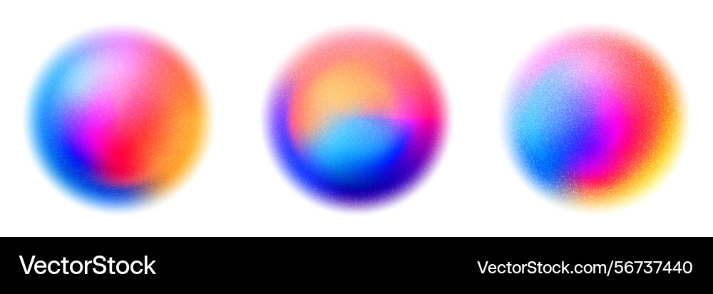 Multicolor gradation sphere with noise texture Multicolor gradation sphere with noise texture vector image