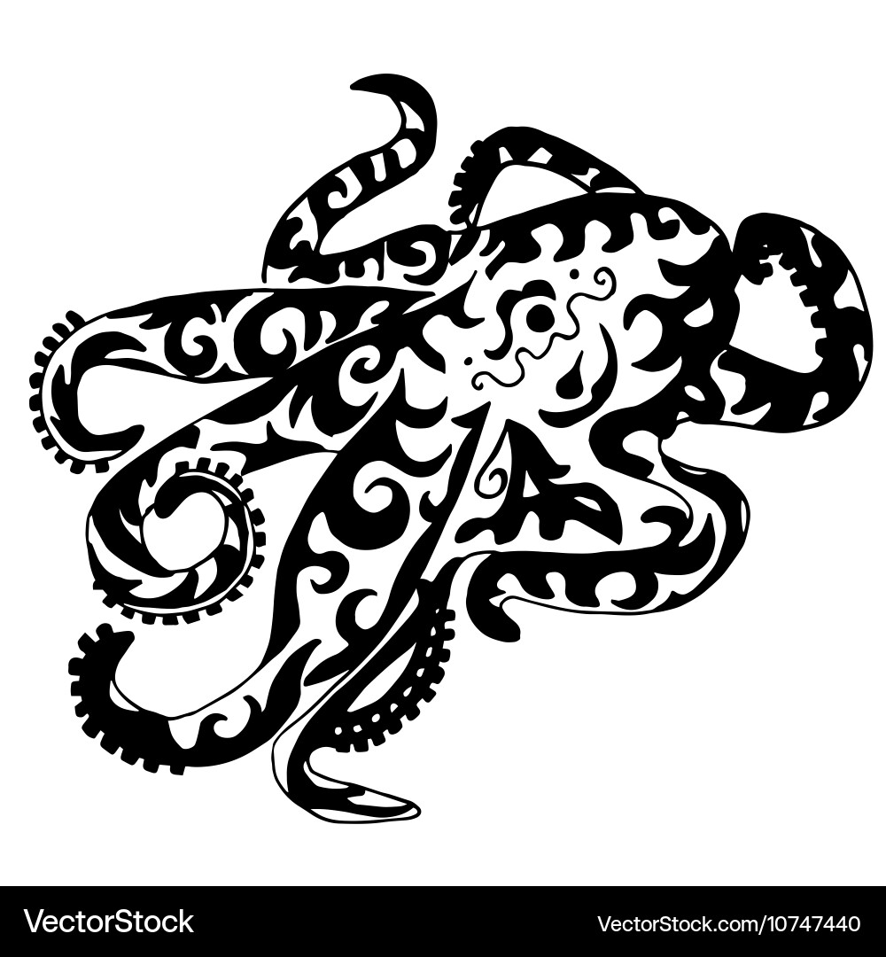 Octopus Tattoo Stencil Graphic by tattooworker · Creative Fabrica, image size:1000x1080