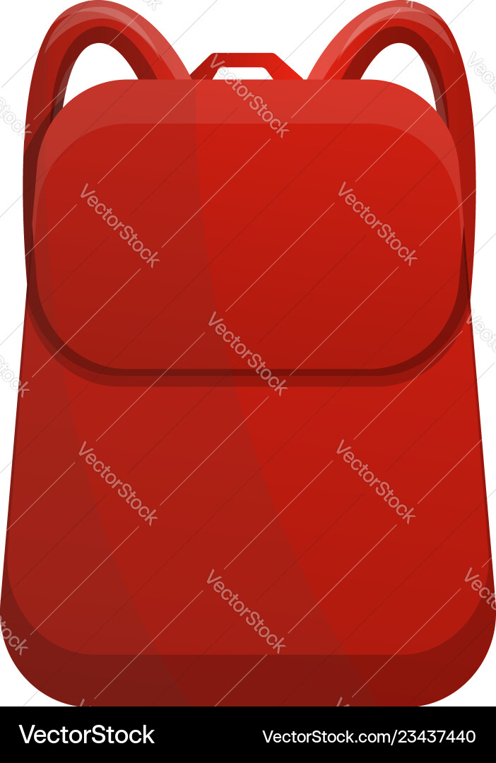 Red Camp Rucksack Ikone Cartoon Stil Red Camp Rucksack Ikone Cartoon Stil vektorbild