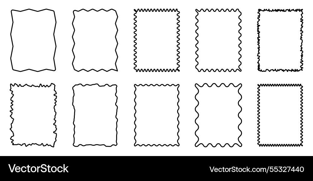 Set of rectangular frames vector image