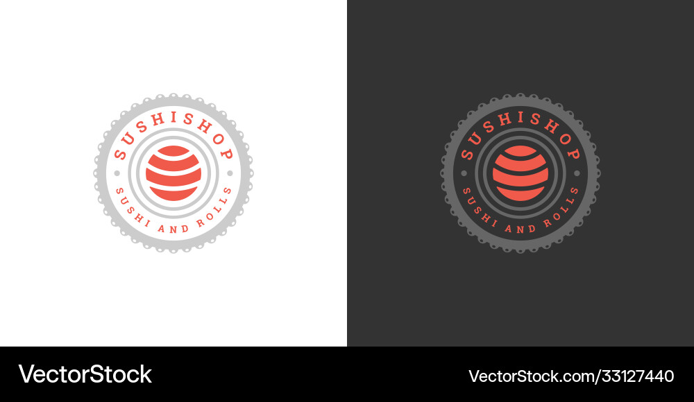 Sushi Logo und Badge japanese Restaurant Sushi Logo und Badge japanese Restaurant vektorbild