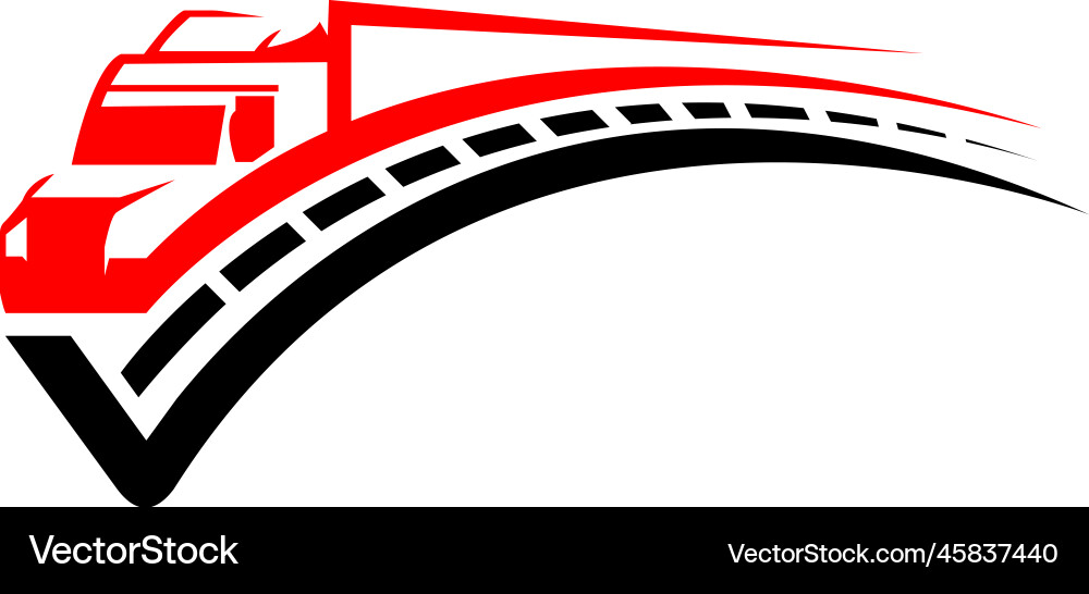 V Transport Logo Vector Image
