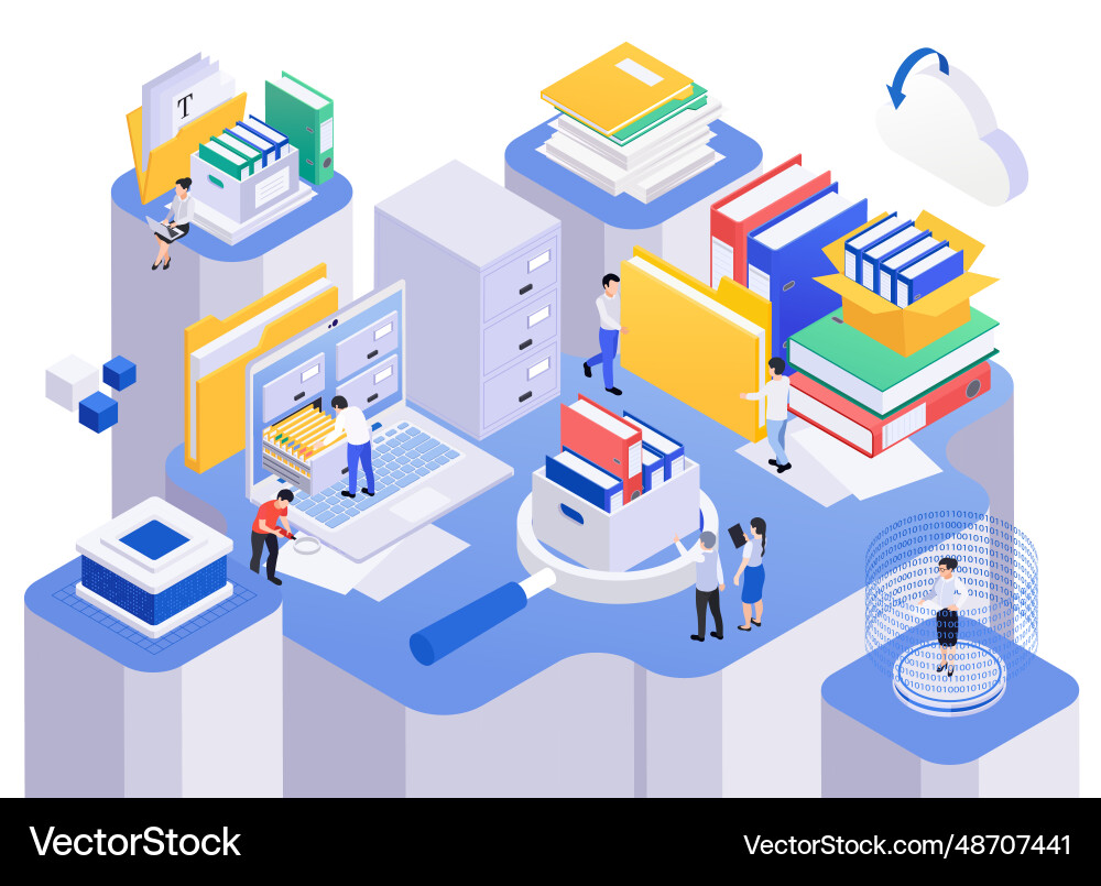 Document Management Network vector image