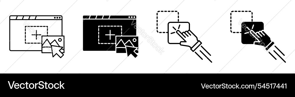 Drag and drop icon Drag and drop icon vector image