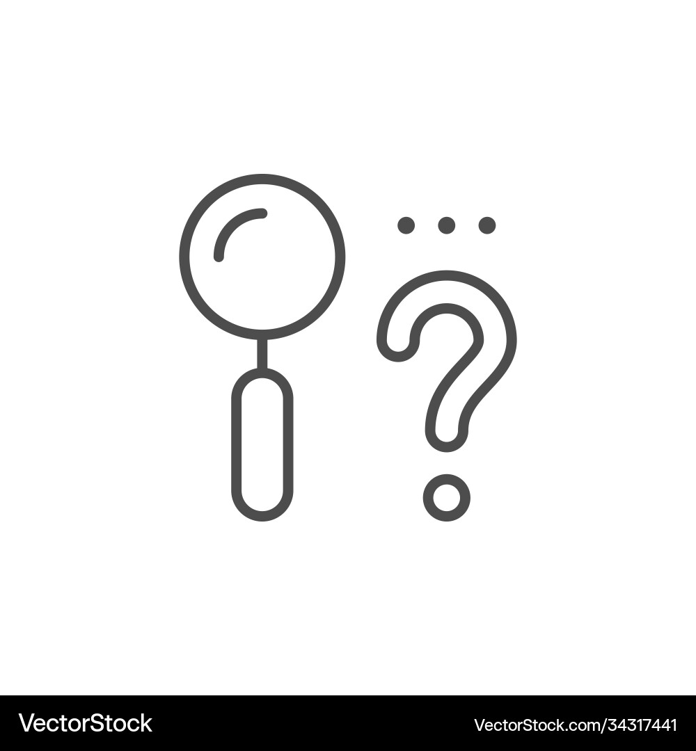 Finding solution line outline icon Finding solution line outline icon vector image