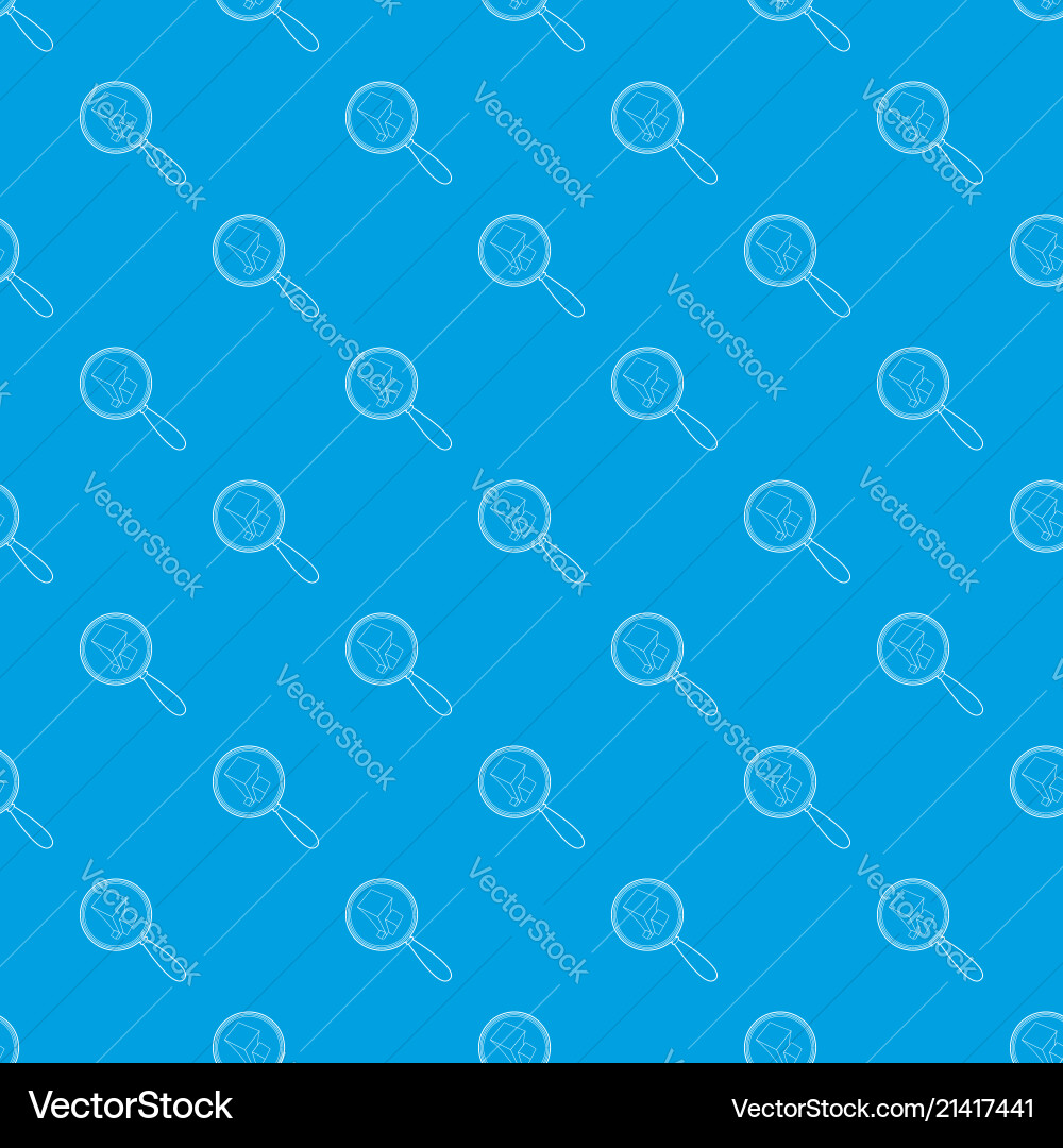 Graph under magnifying glass pattern Graph under magnifying glass pattern Vector Image
