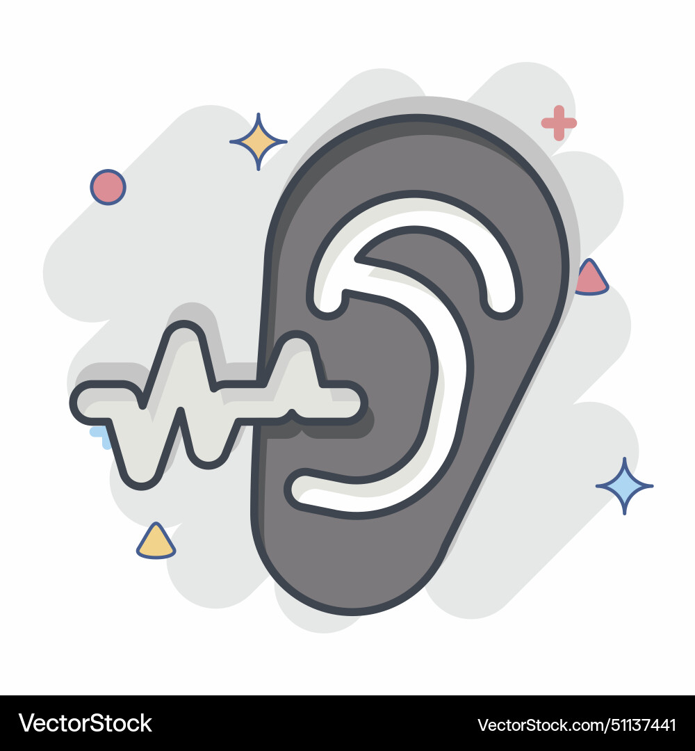 Icon ear examination related to medical Royalty Free Vector