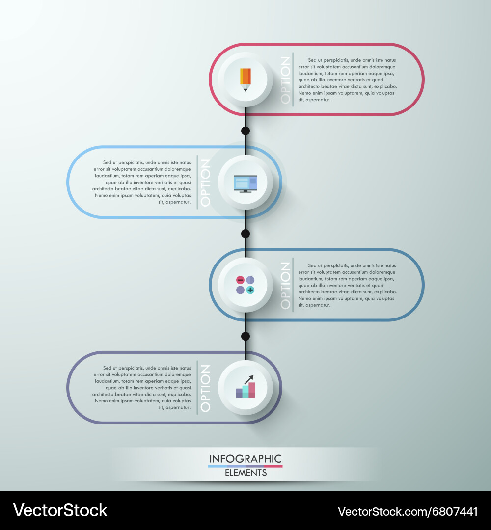 Numbered circles infographic design with your text vector image