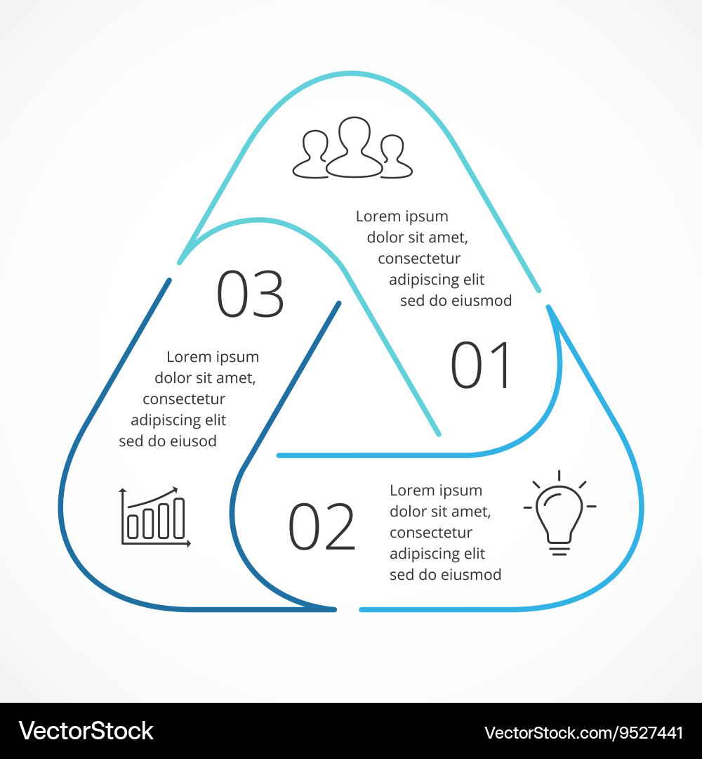 Progress Chart with Circular Arrows Vector Image