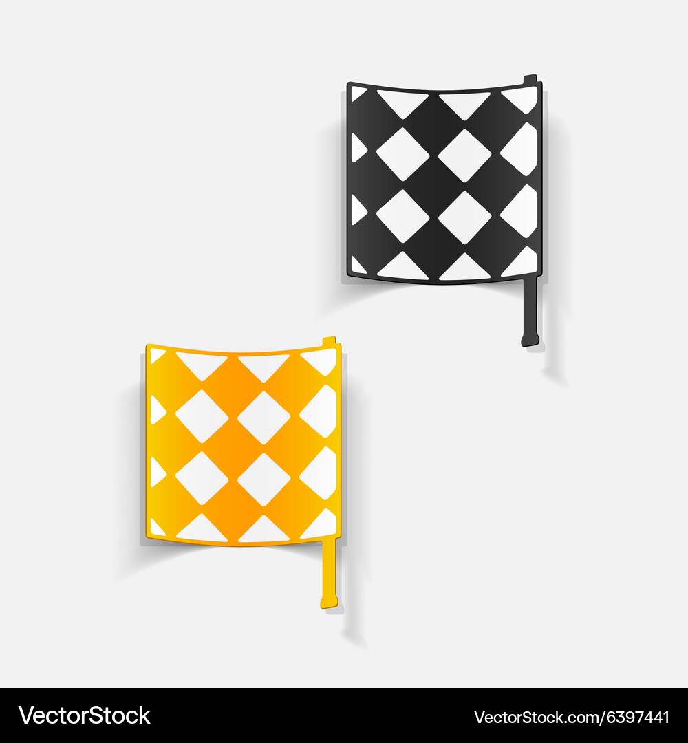 Realistic design element linesman flag Vector Image