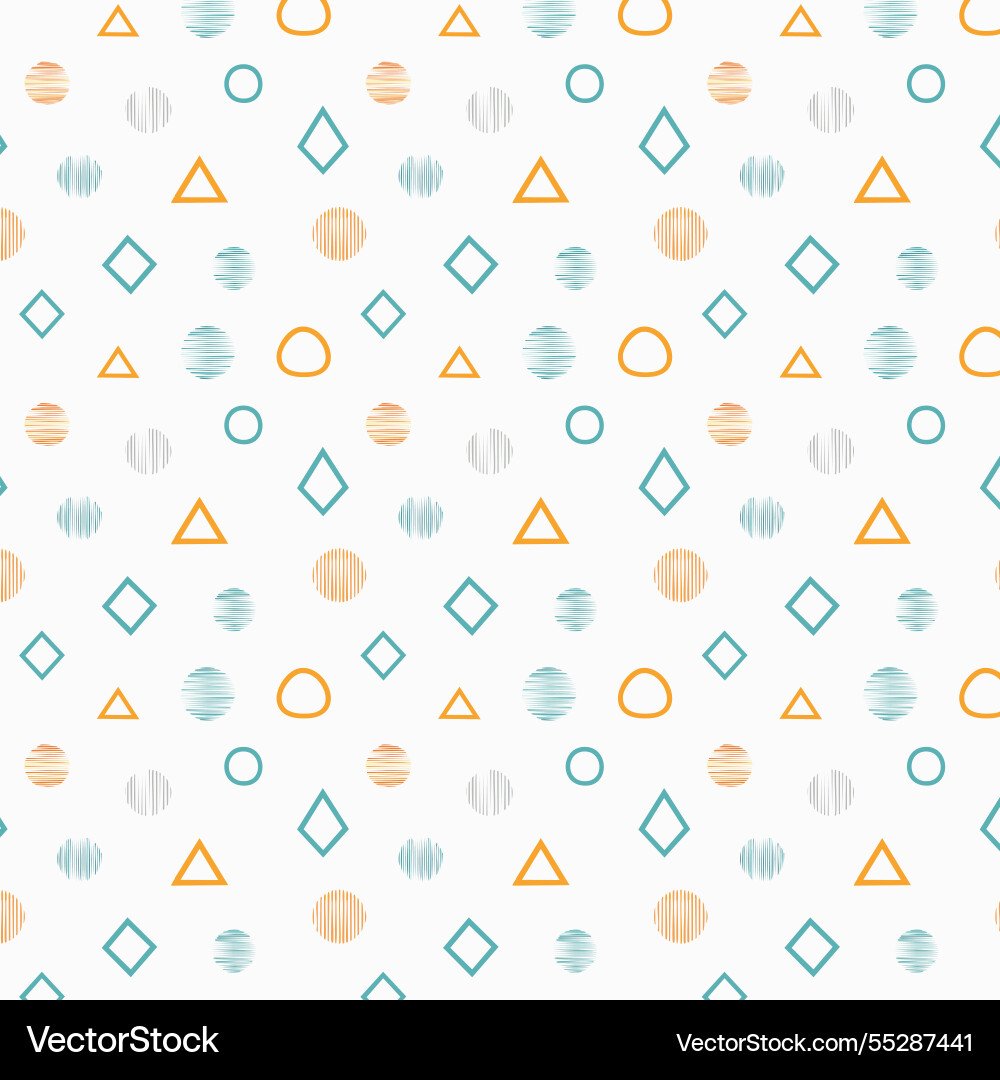 Seamless geometric pattern with hexagons and dots Seamless geometric pattern with hexagons and dots vector image
