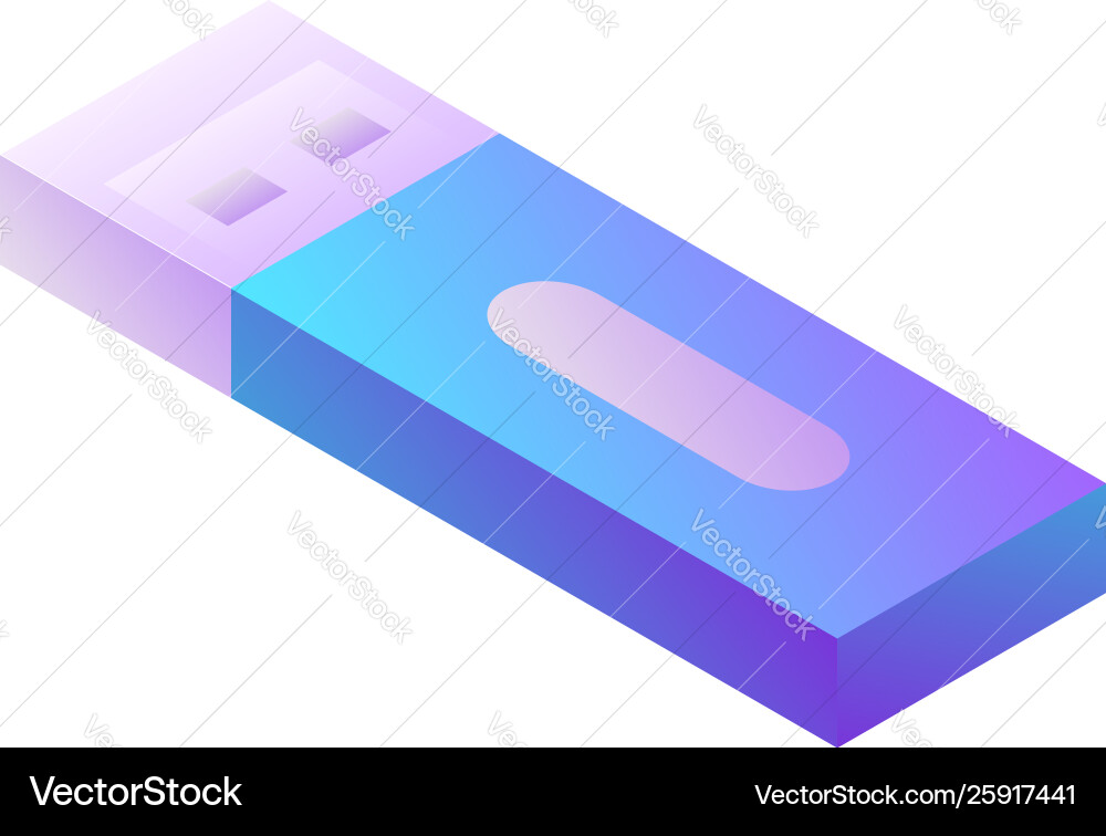 Usb flash disk icon isometric style Usb flash disk icon isometric style vector image