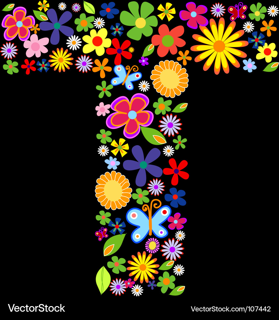 Alphabet Letter T vector image