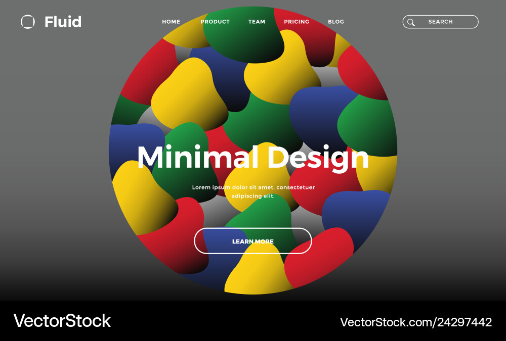 Dynamic 3D Flow Shape Template vector image