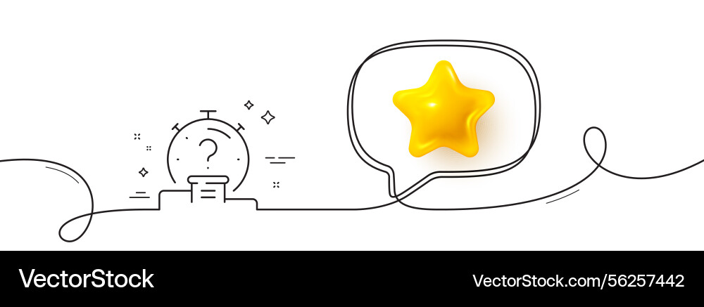 Quiz line icon timer with question mark Quiz line icon timer with question mark vector image