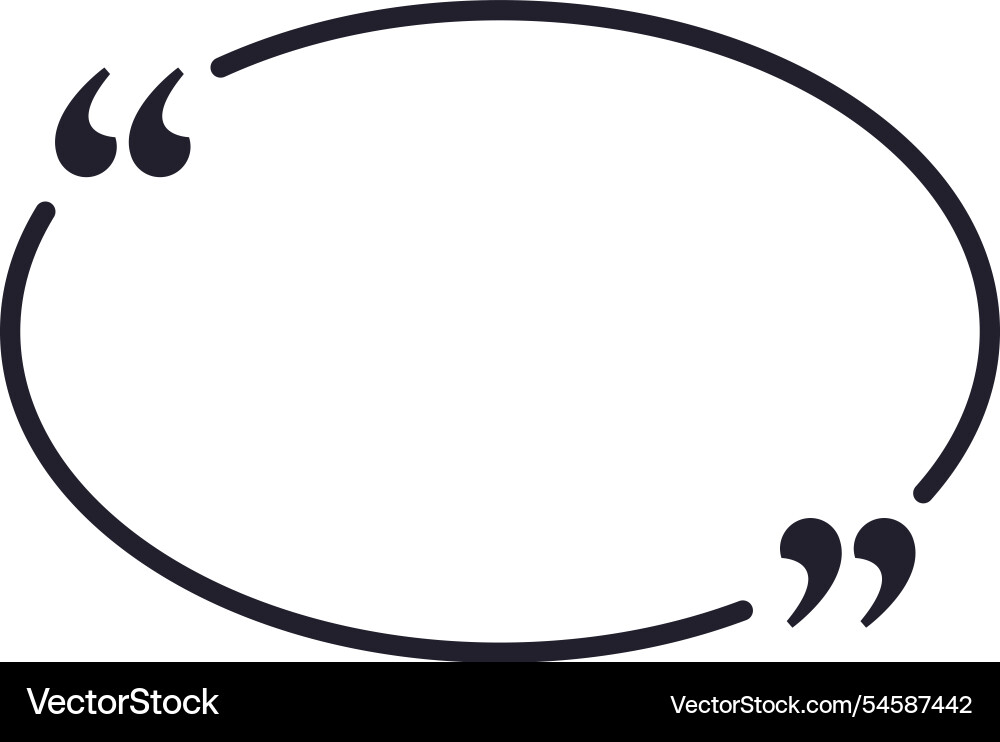 Speech Bubble with Quotation Marks vector image