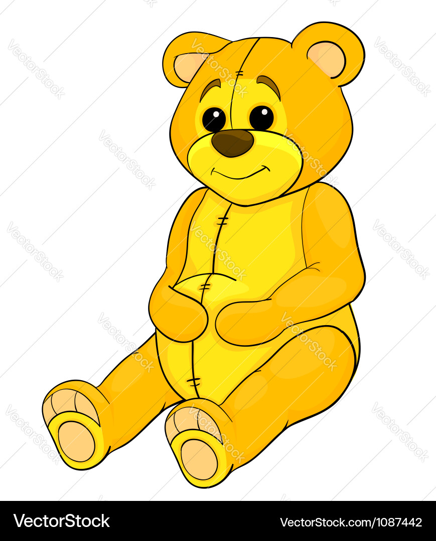 Teddy bear toy Royalty Free Vector Image - VectorStock