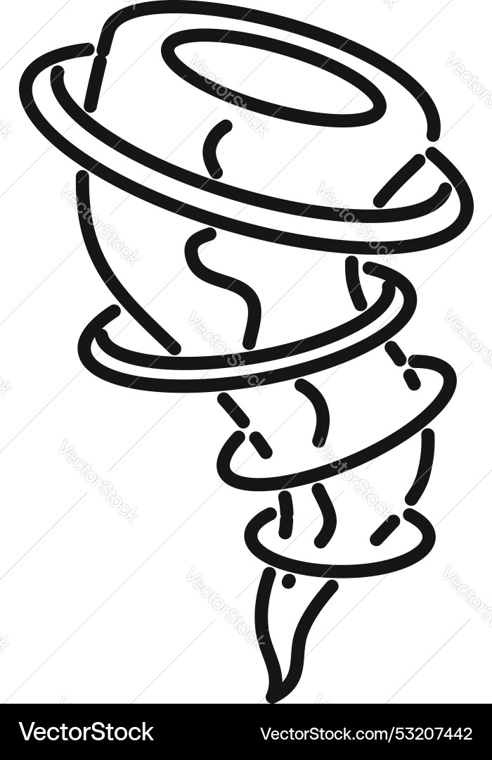 Tornado rotating and forming a destructive vortex Tornado rotating and forming a destructive vortex vector image