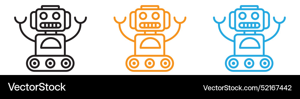 Wheels robot icon logo set collection for web app Wheels robot icon logo set collection for web app Vector Image