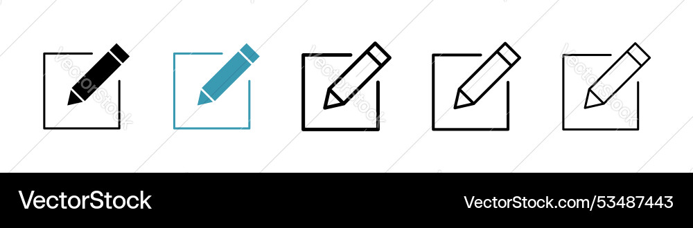 Editline in thin line black color flat simple Editline in thin line black color flat simple Vector Image