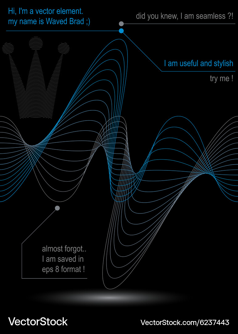 Rhythmic flowing lines chiffon dynamic background Vector Image