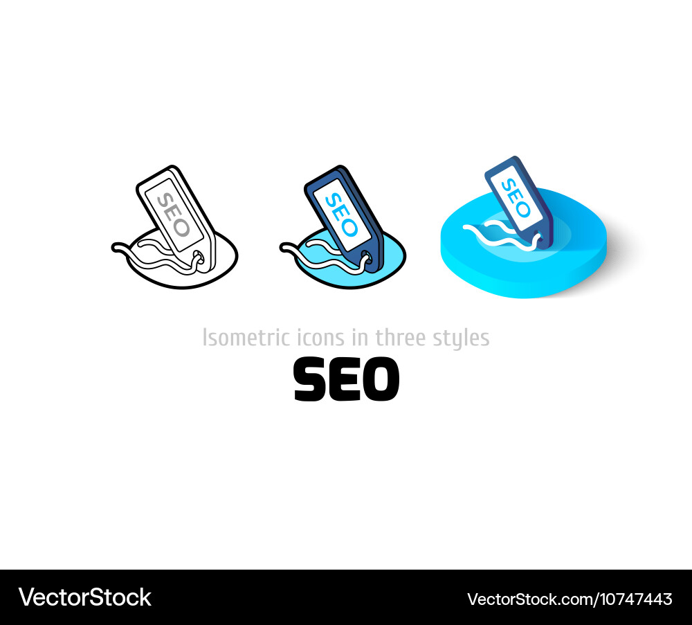 Seo - search engine optimization icon in different vector image