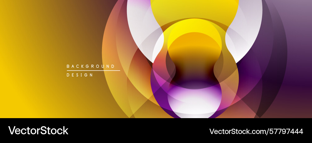 Abstract circles overlap creating vibrant Vector Image