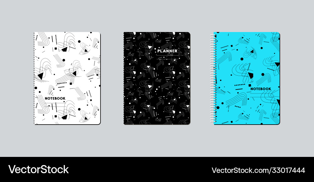 Geometric Notebook Patterns vector image