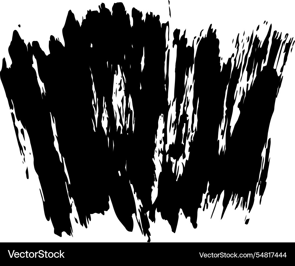 Großer schwarzer Pinselstrich der eine Textur erzeugt Großer schwarzer Pinselstrich der eine Textur erzeugt vektorbild