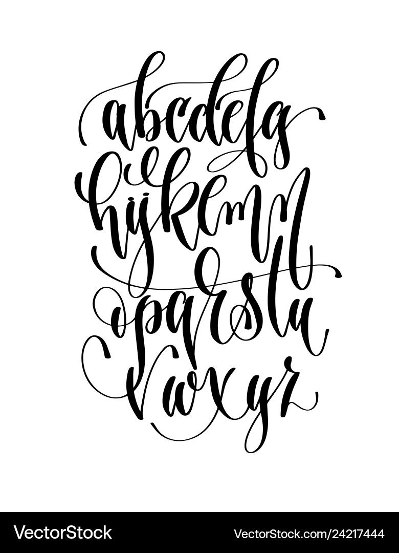 Hand lettering alphabet design Hand lettering alphabet design vector image