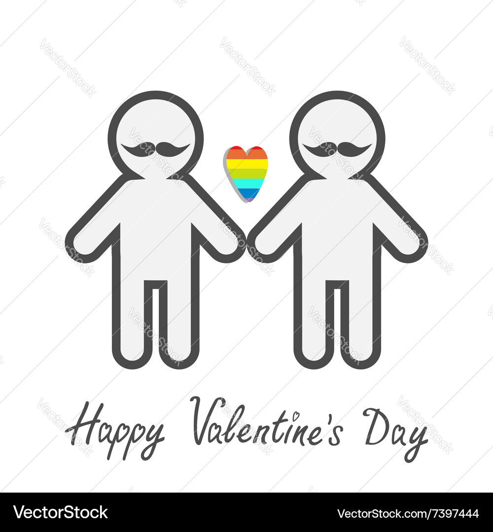 Happy valentines day love card gay marriage pride Vector Image