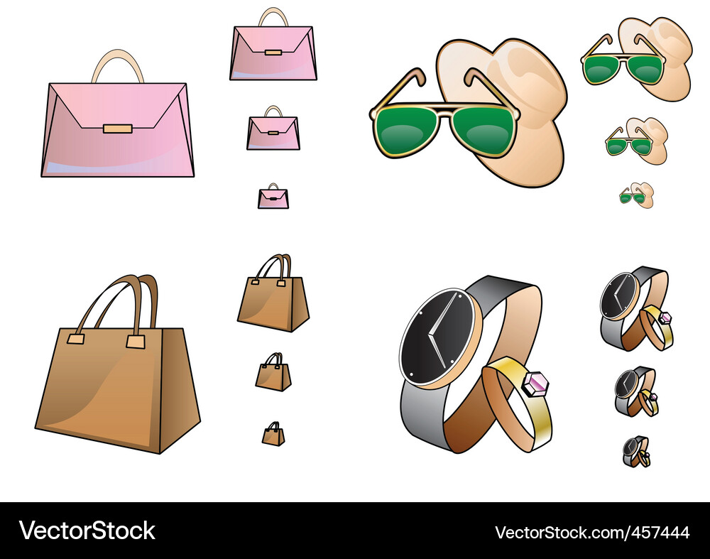 Web store accessory icons Vector Image