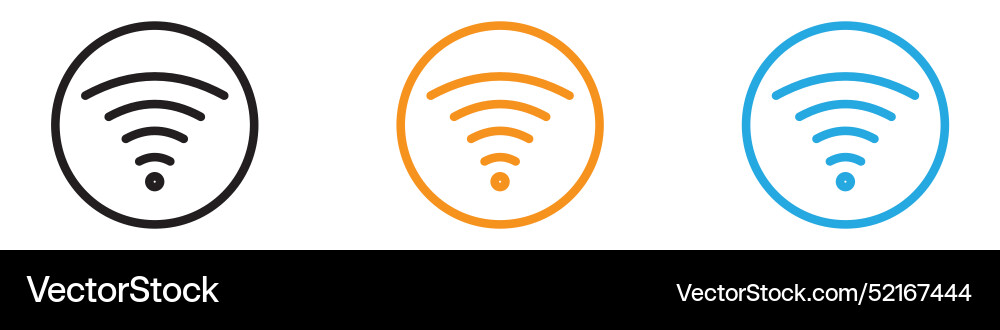 Wifi icon logo set collection for web app ui Wifi icon logo set collection for web app ui vector image