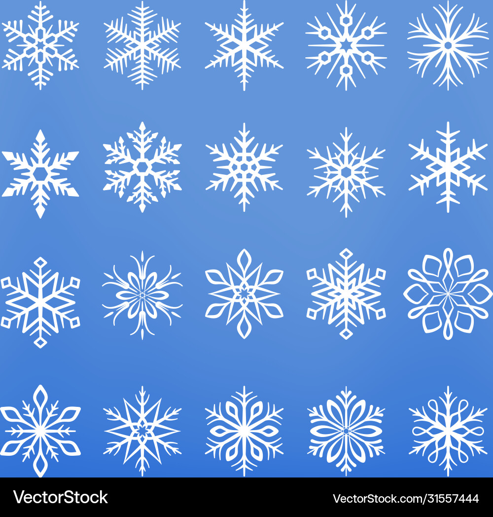 Winter Snowflake Kollektion Vektorbild