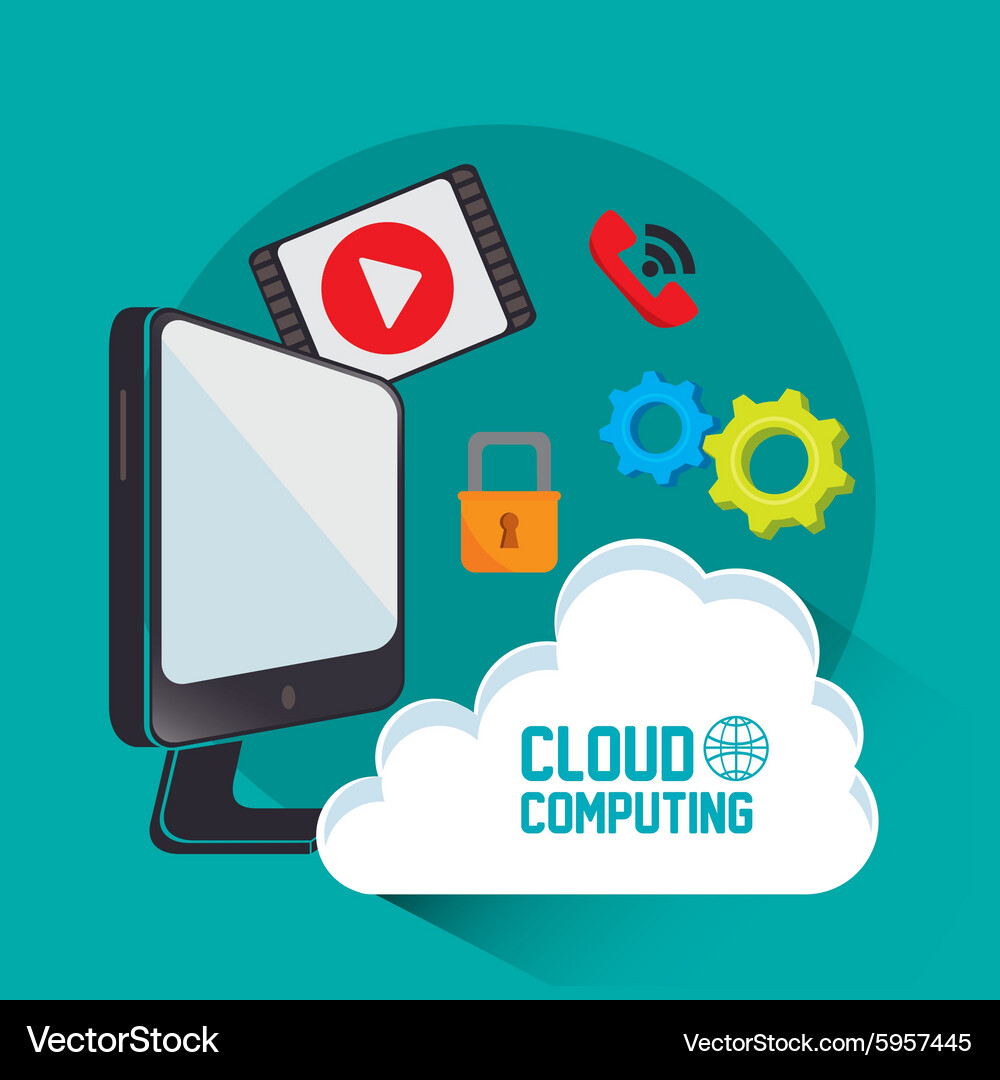 Cloud computing design Vector Image