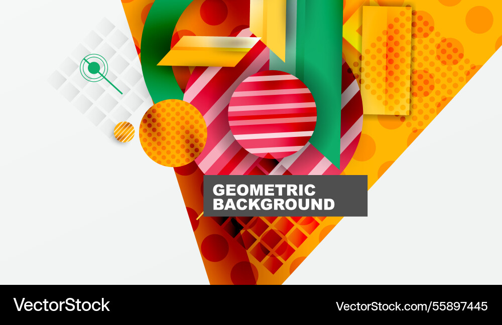 Dynamic complex geometric abstract background Vector Image
