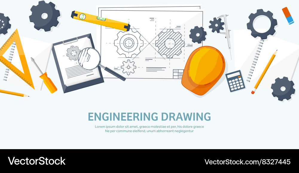 Engineering and architecture vector image