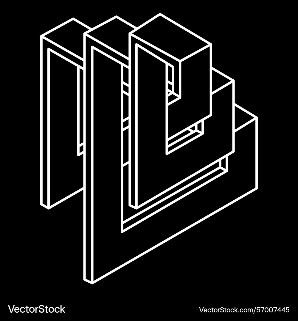 Impossible shapes web design elements optical Impossible shapes web design elements optical Vector Image