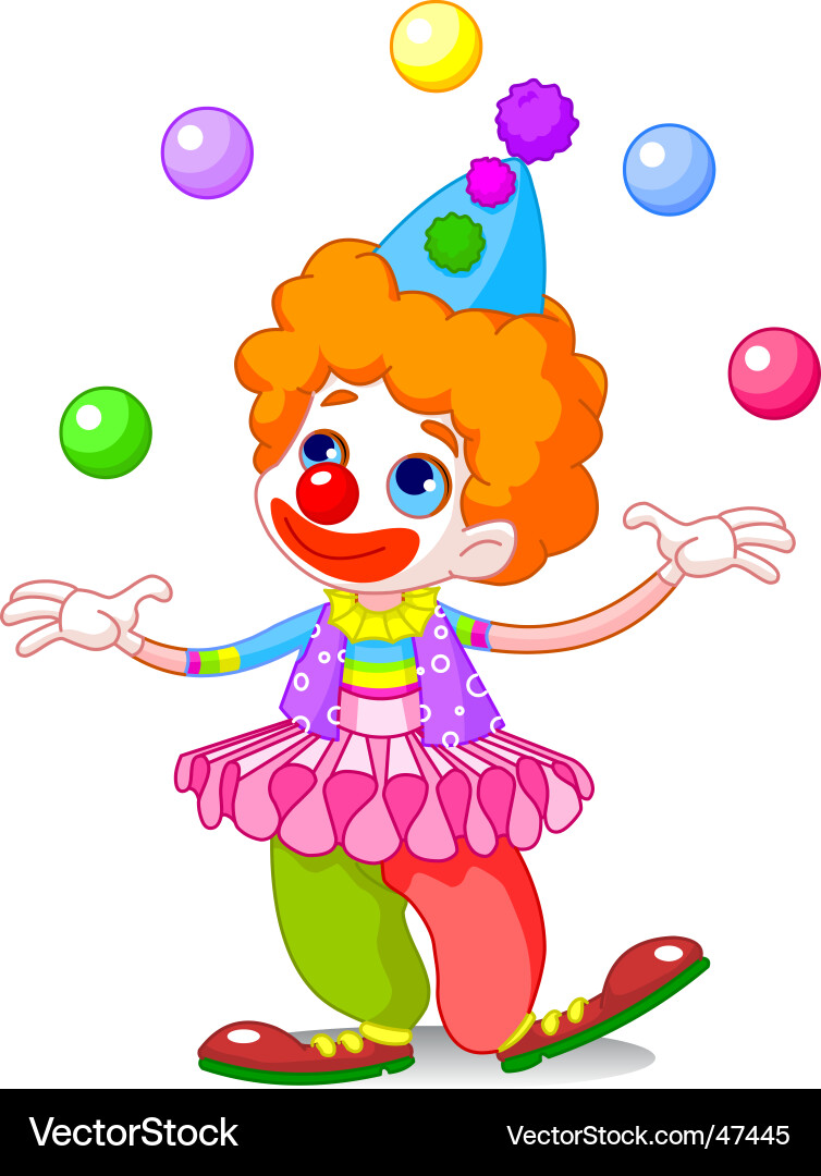 Juggling Clown Vector Image