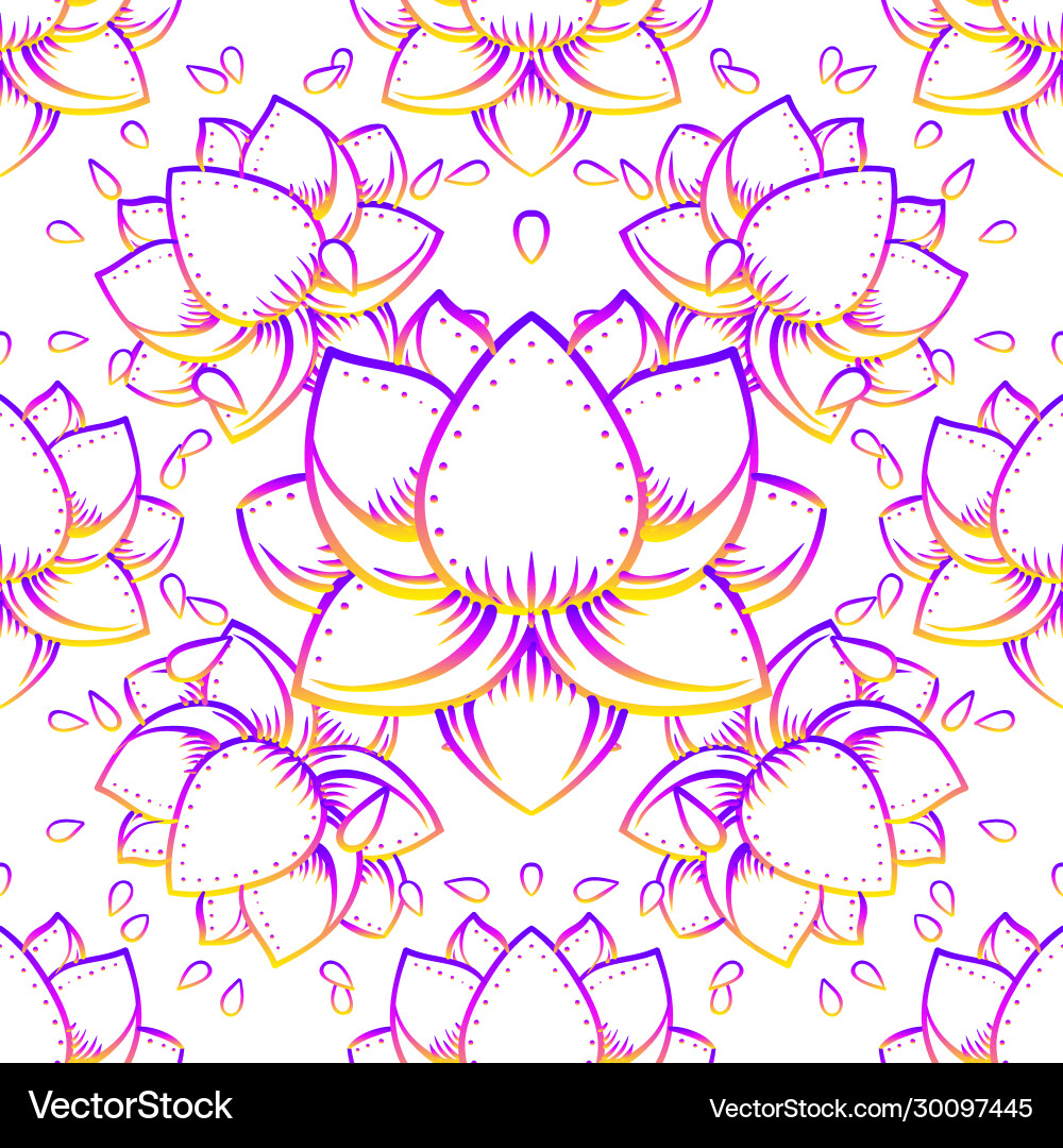 Lotus flower sacred geometry symbol with all vector image