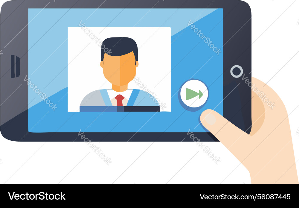 Tablet User Profile Icon Vector Image