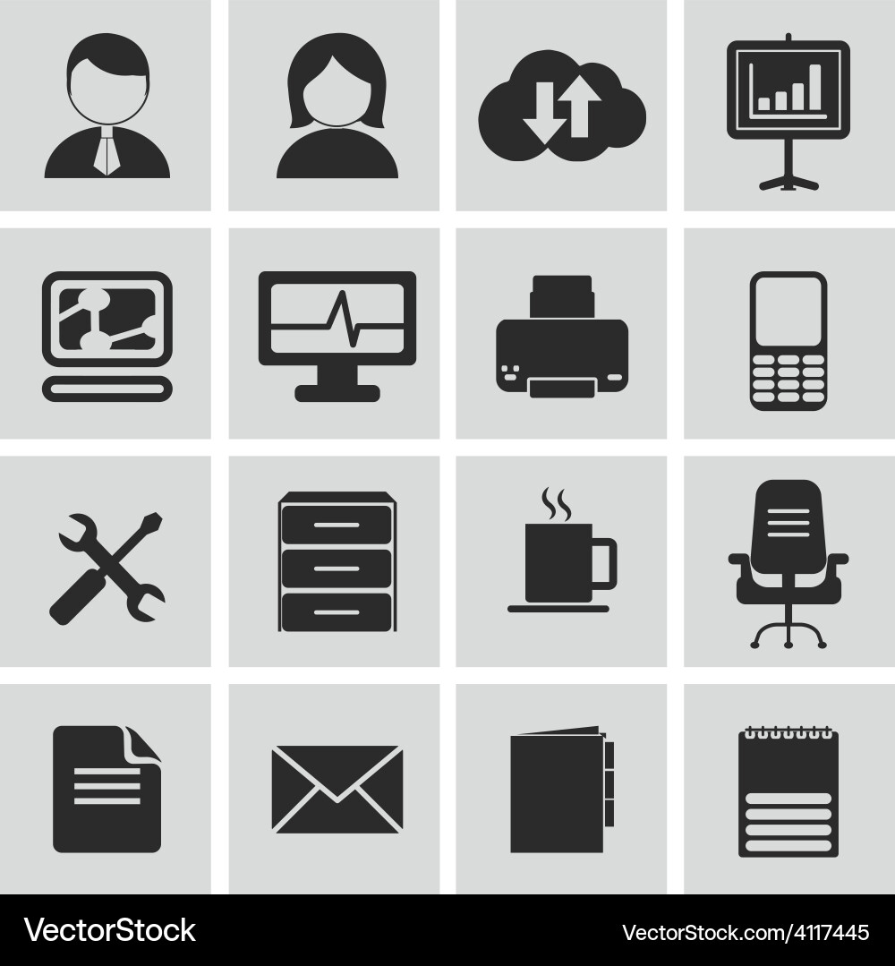 Web design and technology icons vector image