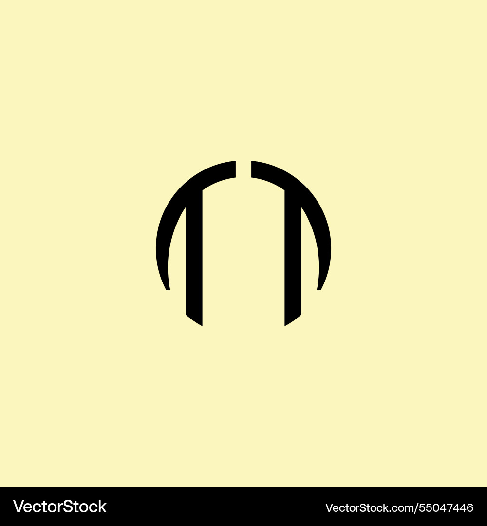 Creative rounded initial letters ta logo Vector Image