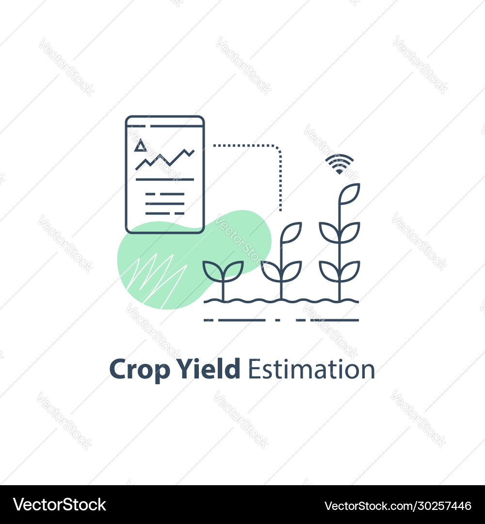 Crop data report soil condition control vector image