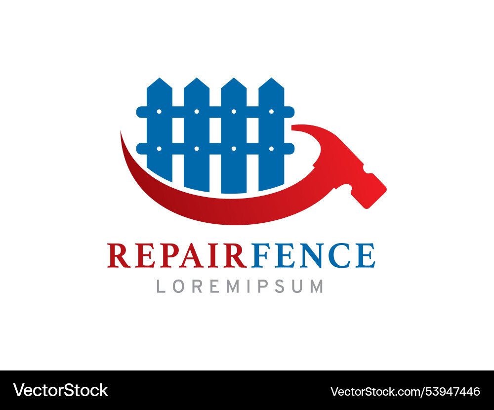 Reparieren Sie Zaun-Logo-Symbol oder Symbolvorlage